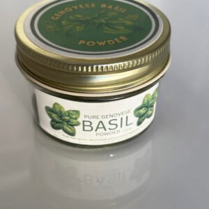 Basil powder, product image, culinary basil, dust, genoese